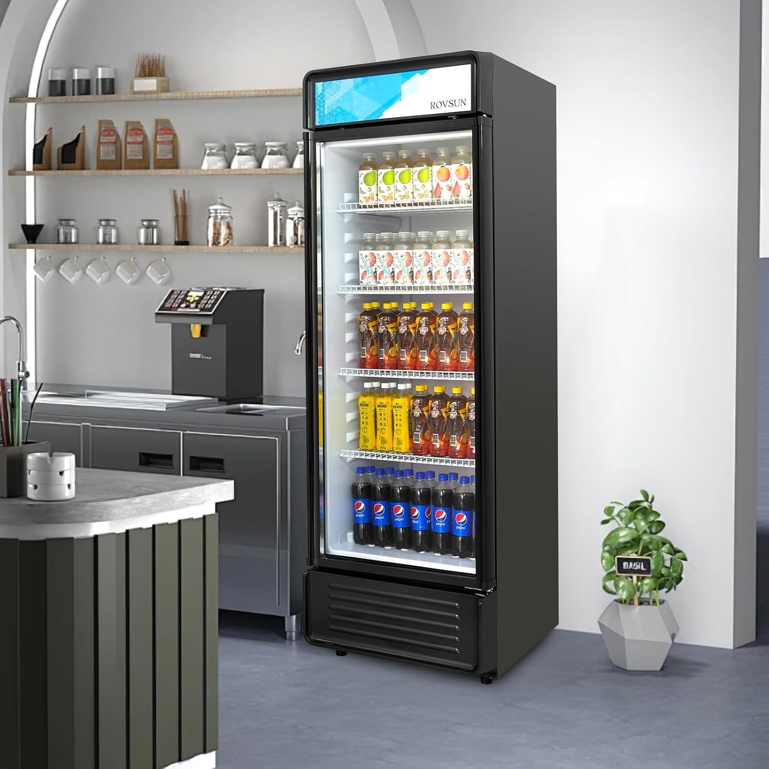 12.2 Cu.Ft/345L Commercial Merchandiser Beverage Refrigerator Display Cooler New