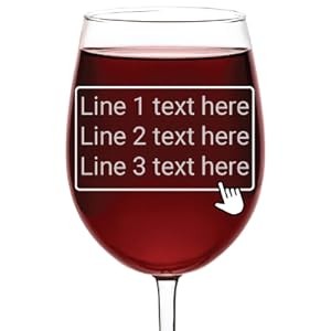 Create Your Own Engraved Personalized Wine Glass 19 oz – Stemmed Wine Glass with