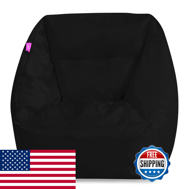 Posh Creations Bean Bag Chair Structured Seat For Kids Teens And Adults Comfy