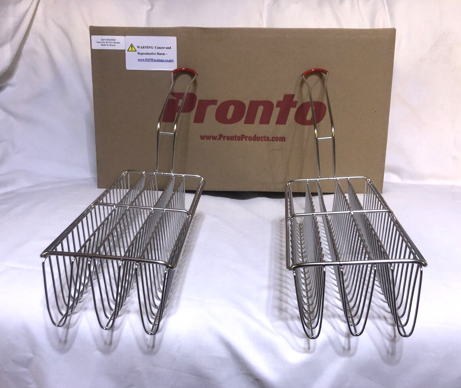 Pronto Turnover Burrito Mesh Fry Basket Steel with Nickel & Chrome Plated Finish
