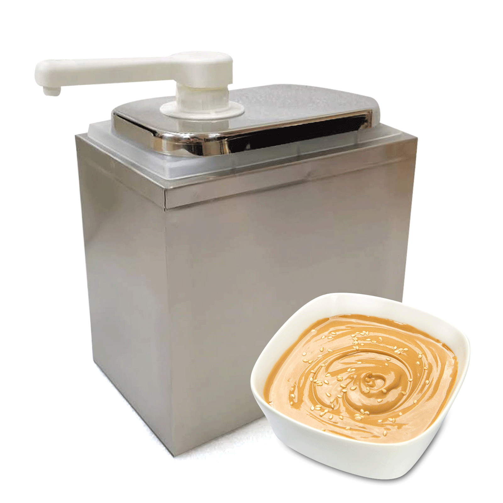 2L-8L Commercial Hot Fudge Warmer Nacho Cheese Sauce Pump Dispenser Dispensing