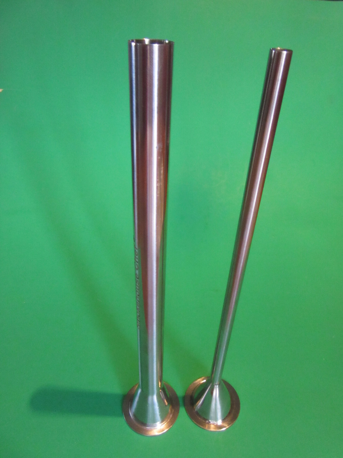 12″ LONG 2-Pc Set Sausage stuffing tubes 2″ base 3/8″ & 3/4″ dia for HAKKA