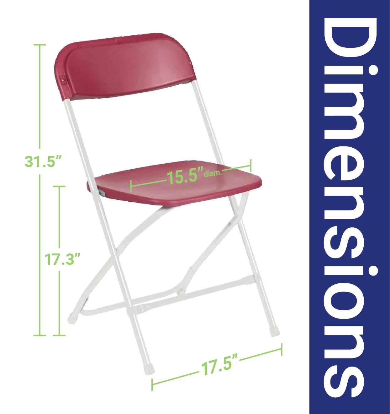 Plastic Folding Chairs Red 10 Pack Indoor Outdoor Event Party 700 lb Capacity