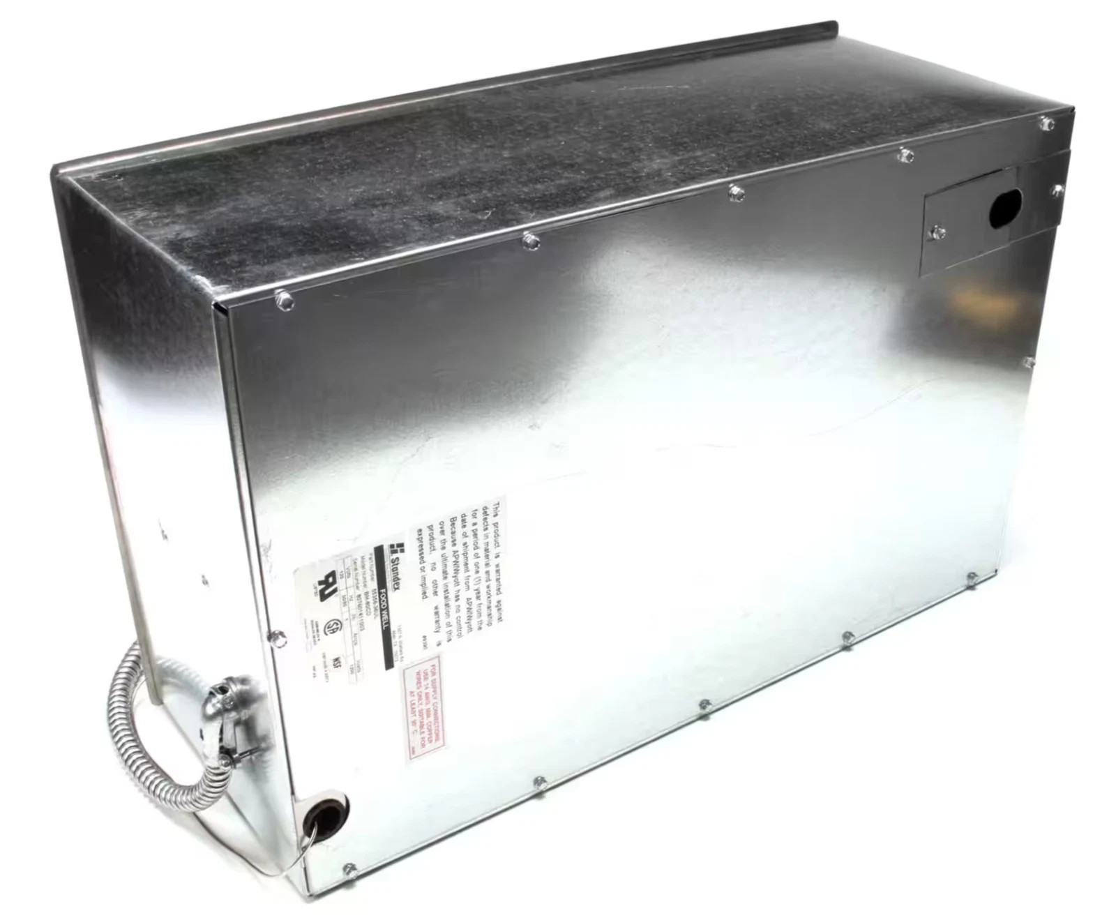 APW Wyott 55356 Hot Food Well with Drain, BM-80CD, Botton Mount, 120V, 1200W