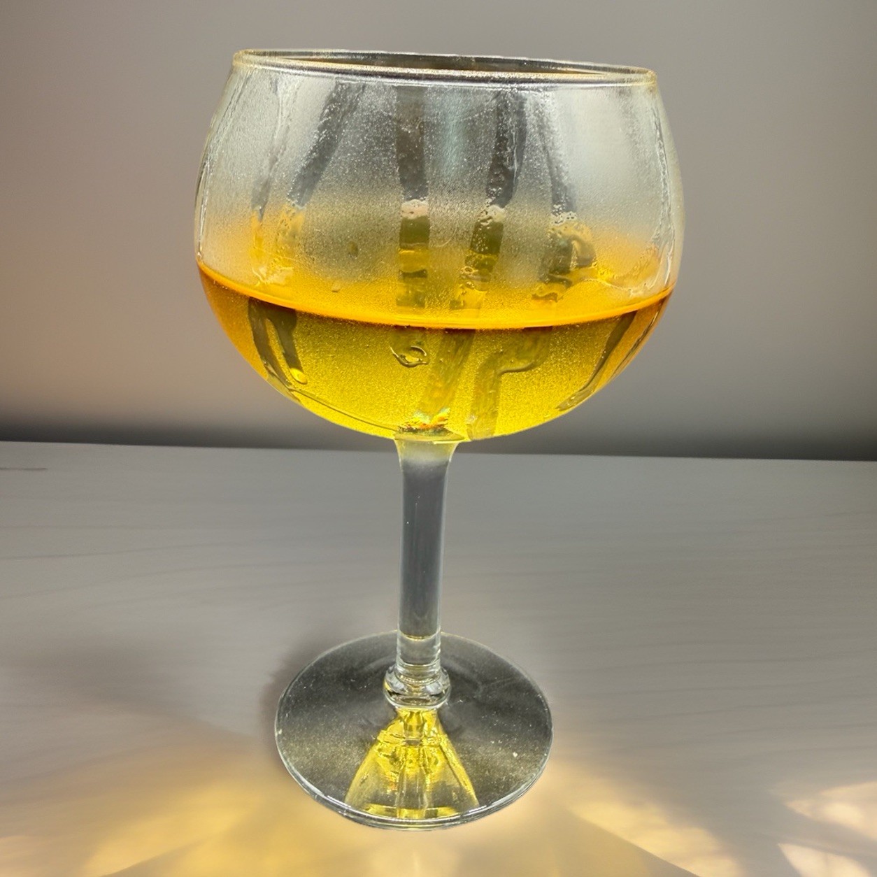 Fake Faux Chilled Glass Of Chardonnay Resin Glass Display Prop Decor Gag Gift