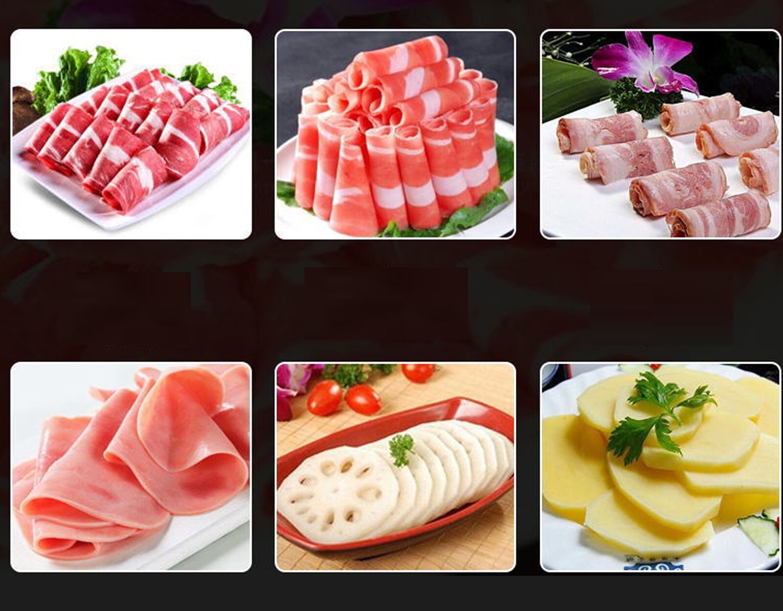 1 PC 110v Automatic Commercial Electric Frozen Meat Slicer Cutting Machine