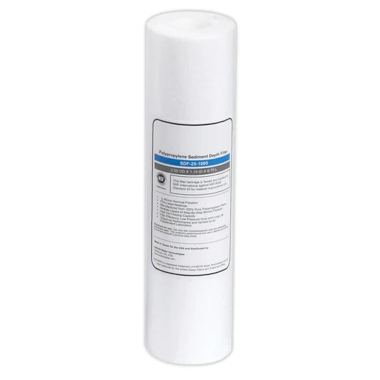 Polypropylene Sediment Depth Filter Cartridge, SDF-25-1001, 2.5″ X 10″ 1 Mic