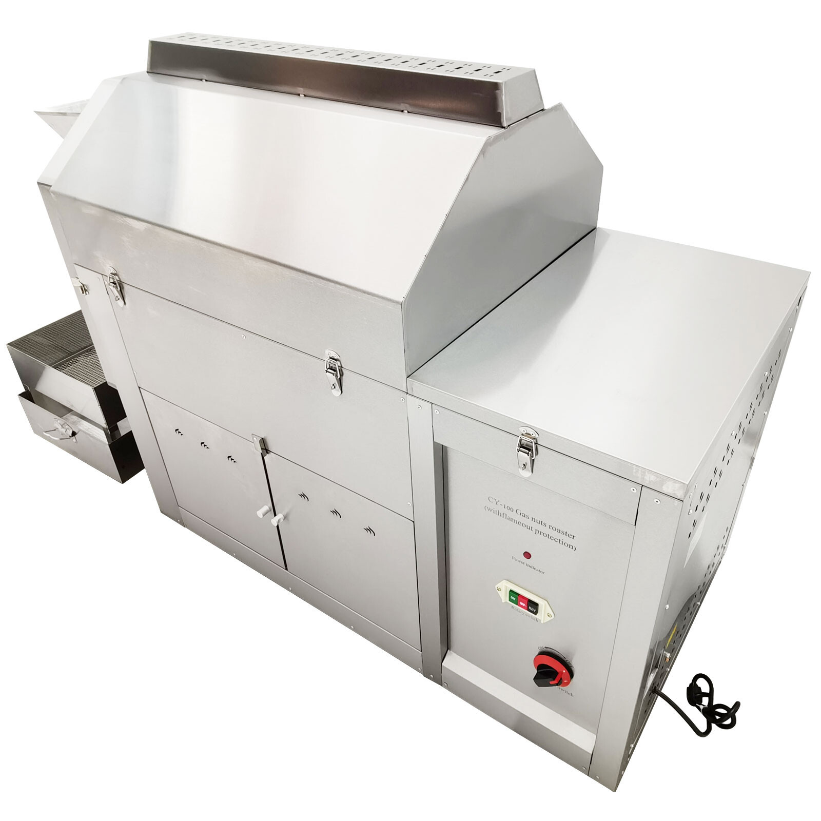 Automatic Commercial Coffee Bean Nut Roaster Roller Roasting Machine 110 LBS