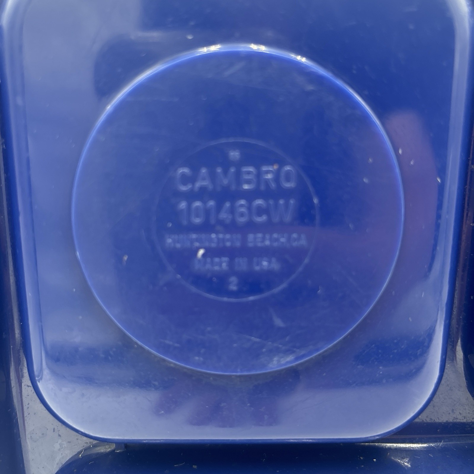 2 pcs Cambro Blue 6 Compartment Divided Food Tray Cafeteria School Lunch 10146CW