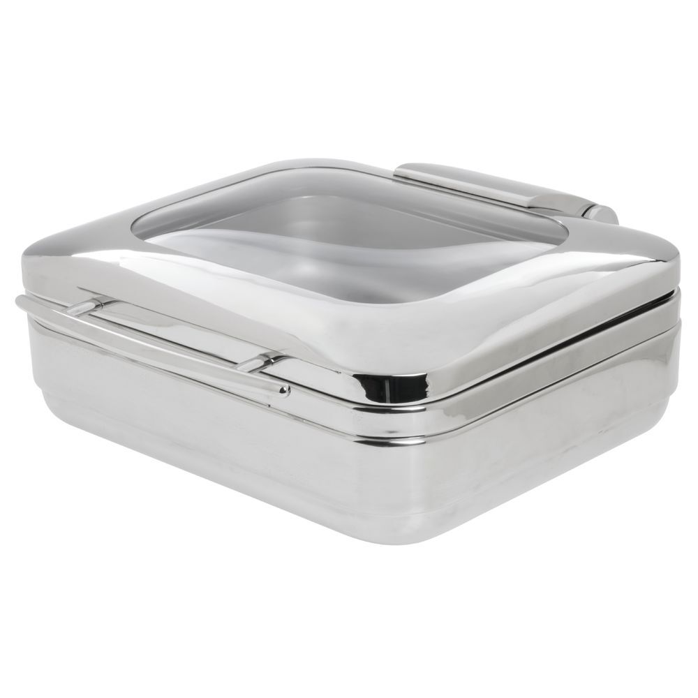 HUBERT Chafer 4 Qt Modern Style Stainless Steel Half Size – 15″L x 16 1/10″W x 6