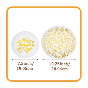 210 Pcs Thanksgiving Plastic Dinnerware Set, Disposable Plates Includes 30