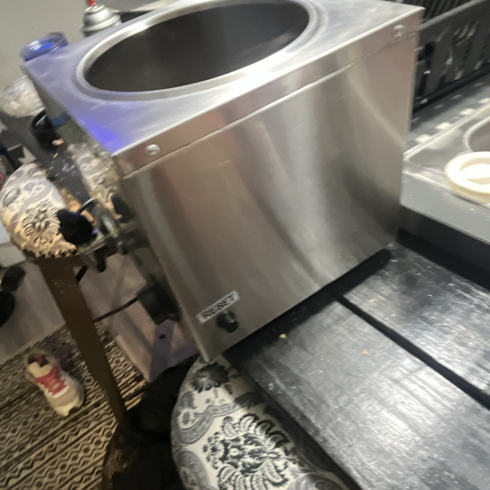 VEVOR Commercial Countertop Food Warmer, Stainless Steel Round Well, Temp Knob