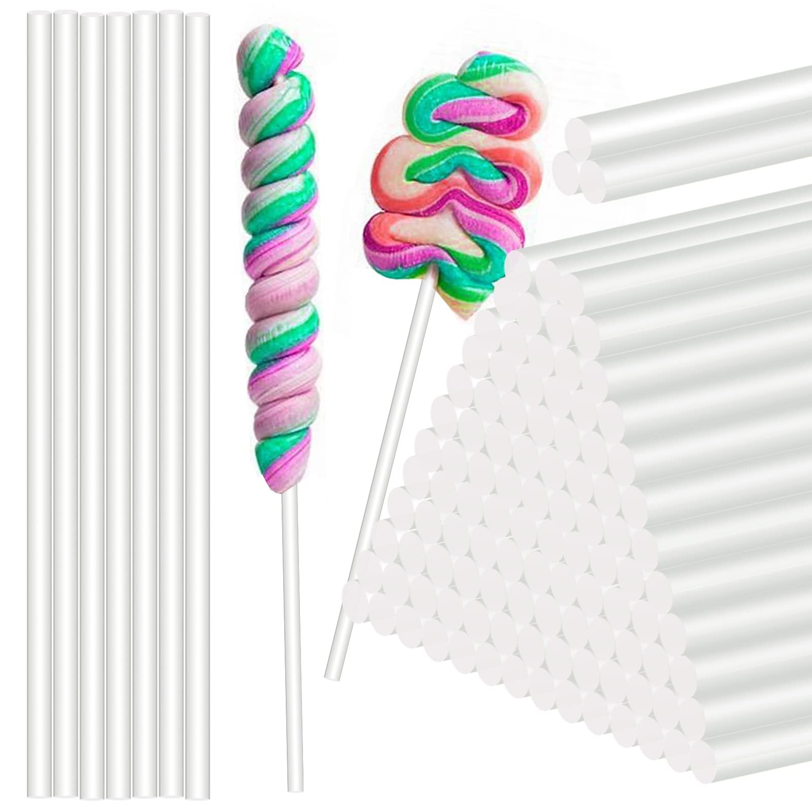 30 PCS 0.25×12.2 Inch Clear Round Acrylic Dowel Rod Cake Pop Treat Sticks