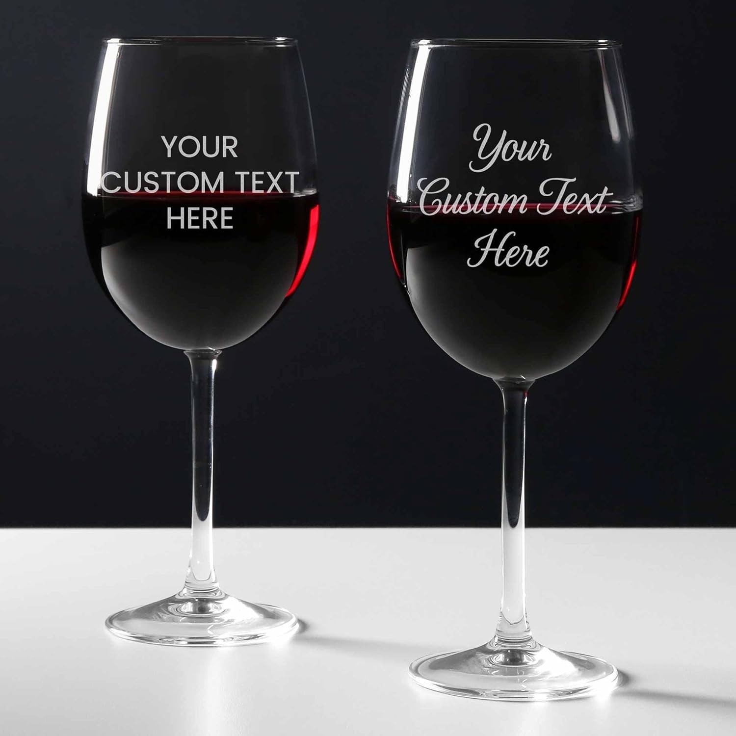 Create Your Own Engraved Personalized Wine Glass 19 oz – Stemmed Wine Glass with