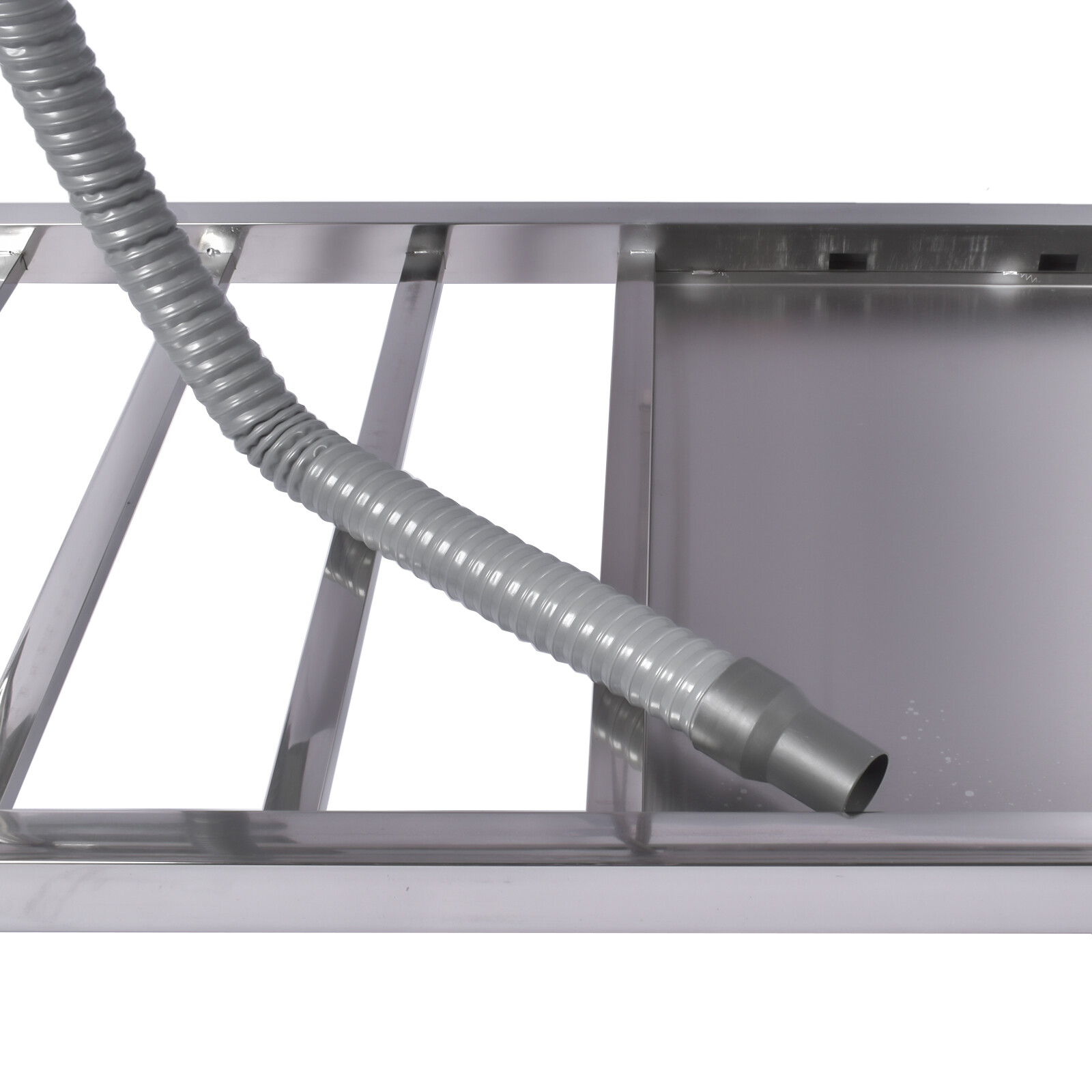 39.4in Stainless Steel Utility Sink Set, Single Bowl Commercial Sink w/ Shelves
