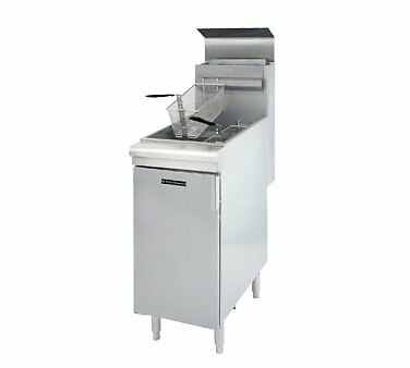 Black Diamond BDGF-90/LPG Floor Model Gas Fryer w/ 2 Fryer Baskets, 40 lbs. …