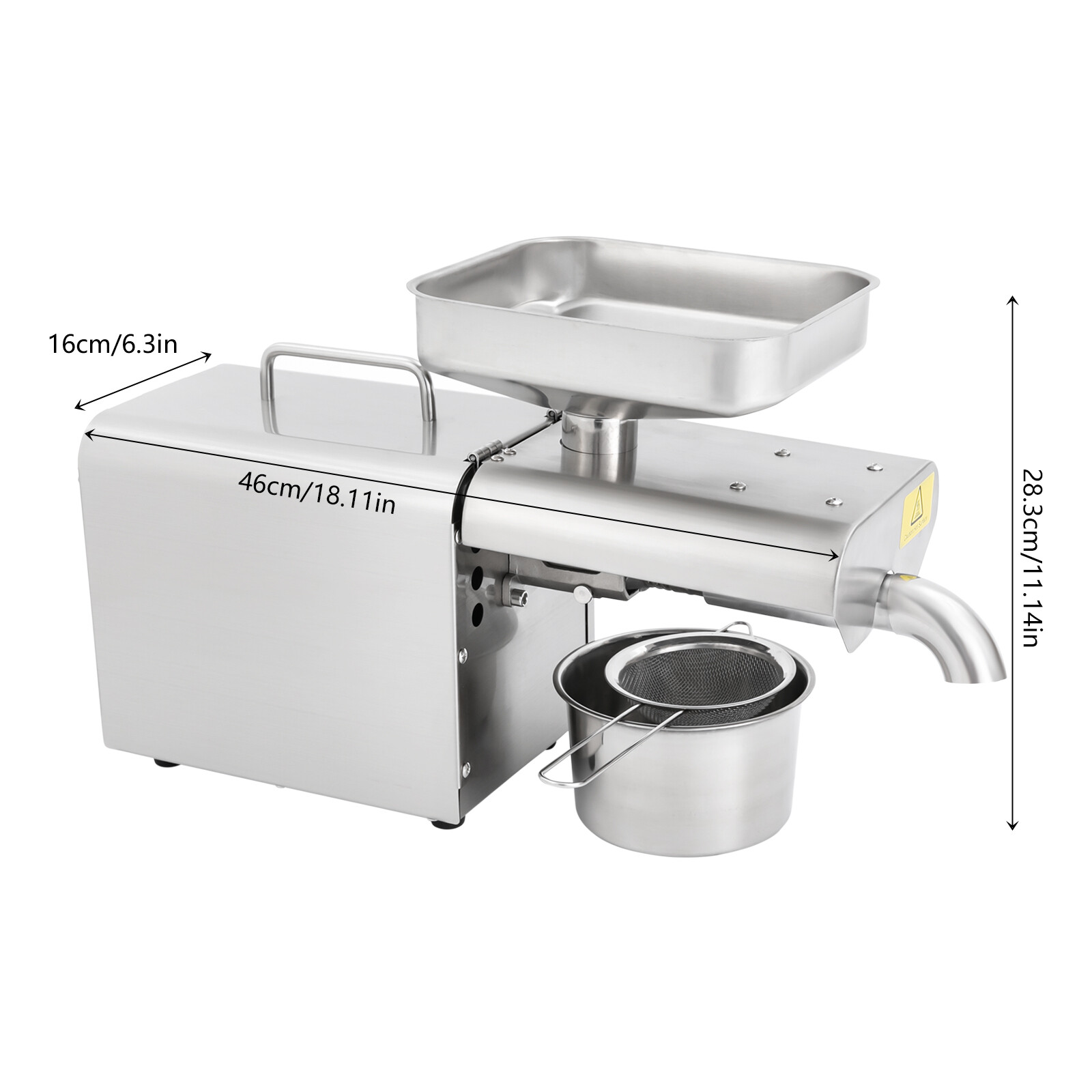 Automatic Nut Flax Seeds Oil Press Machine Cold and Hot Oil Extractor 610W 110V