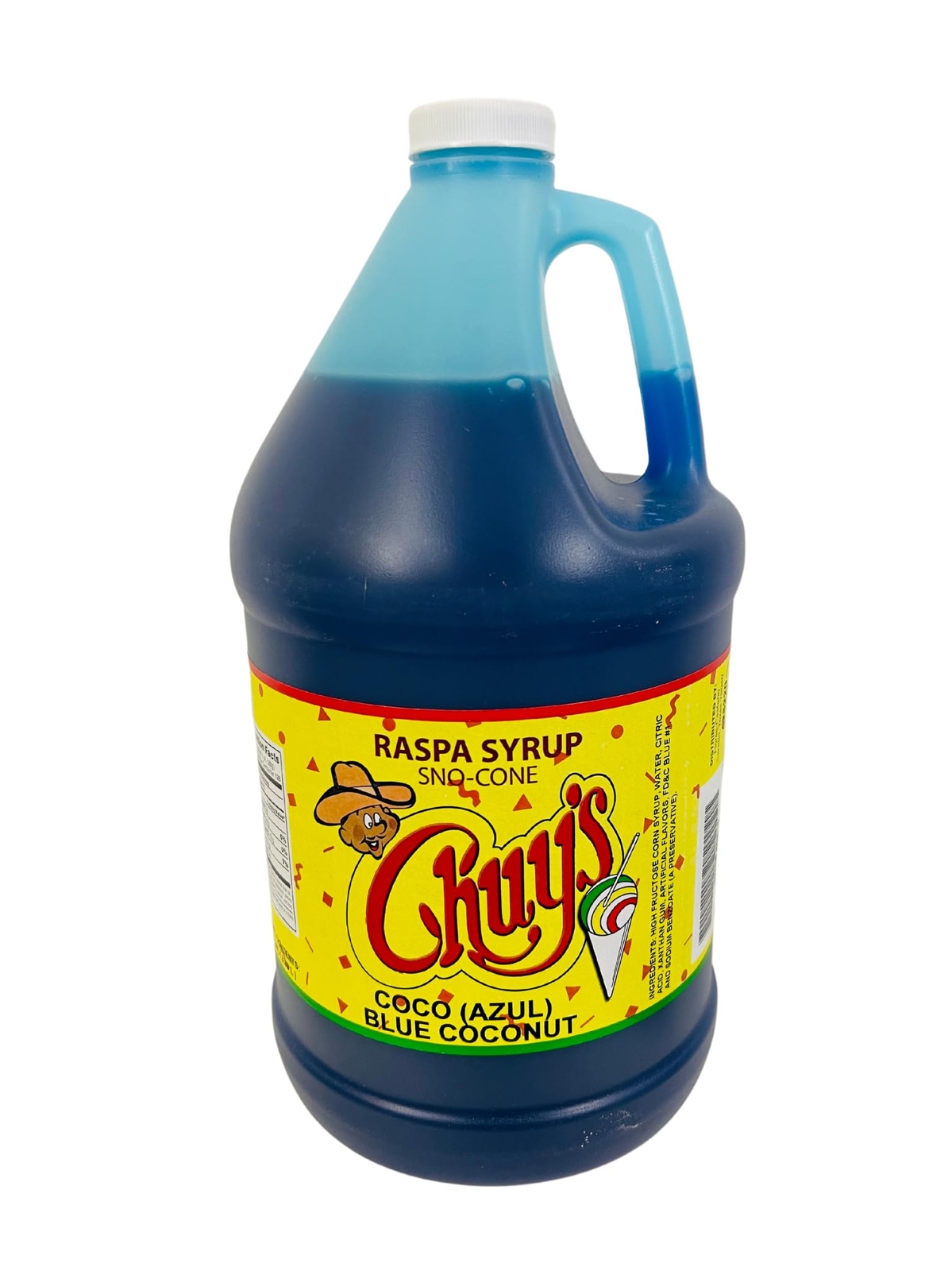 Blue Coconut Sno Cone Syrup 1 Galon 128 Ounce Raspa Coco Azul Flavor Chuy’s