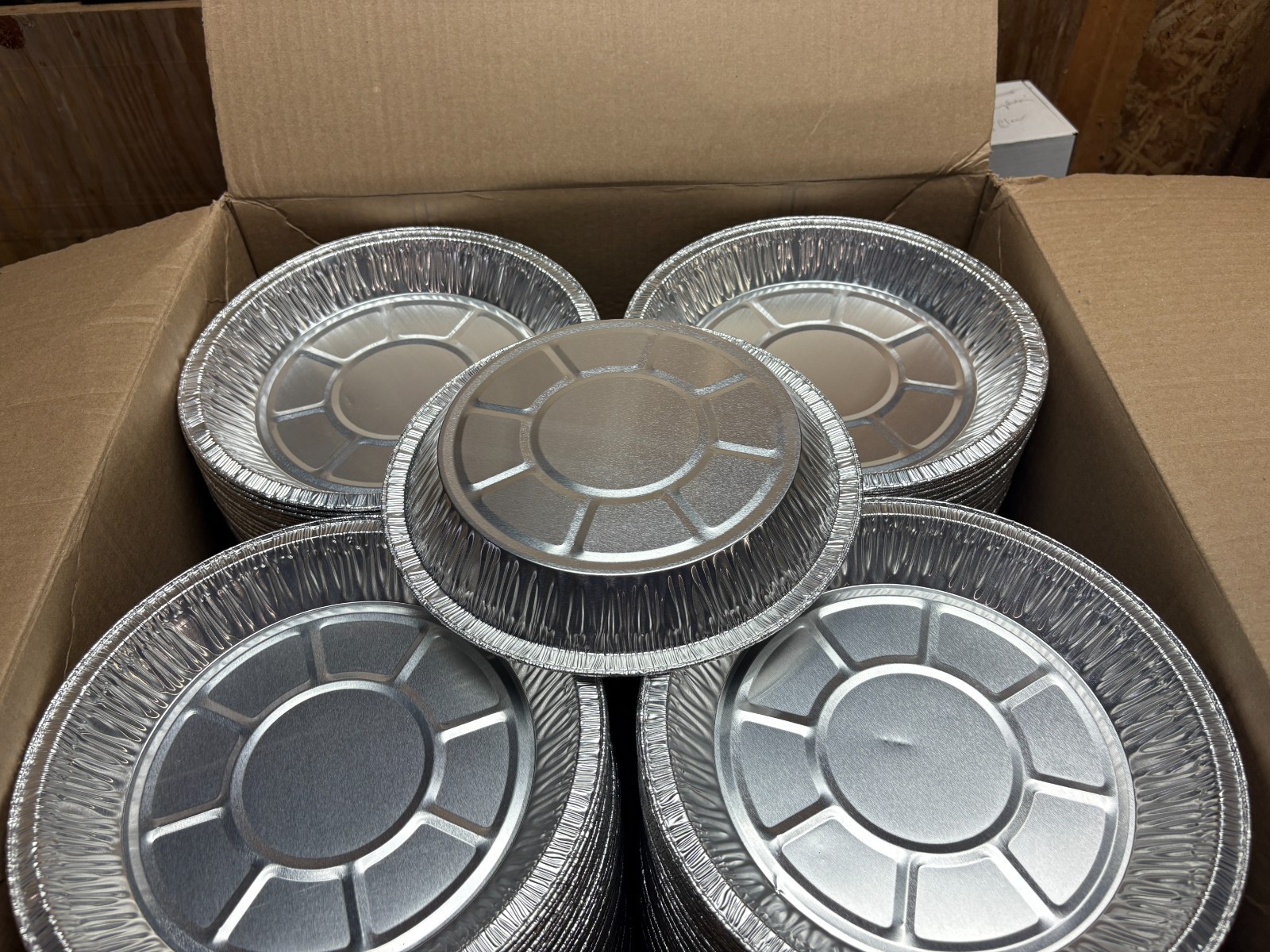 500/case DURABLE PACKAGING 10” Deep Aluminum Foil Pie Pan 2600-40