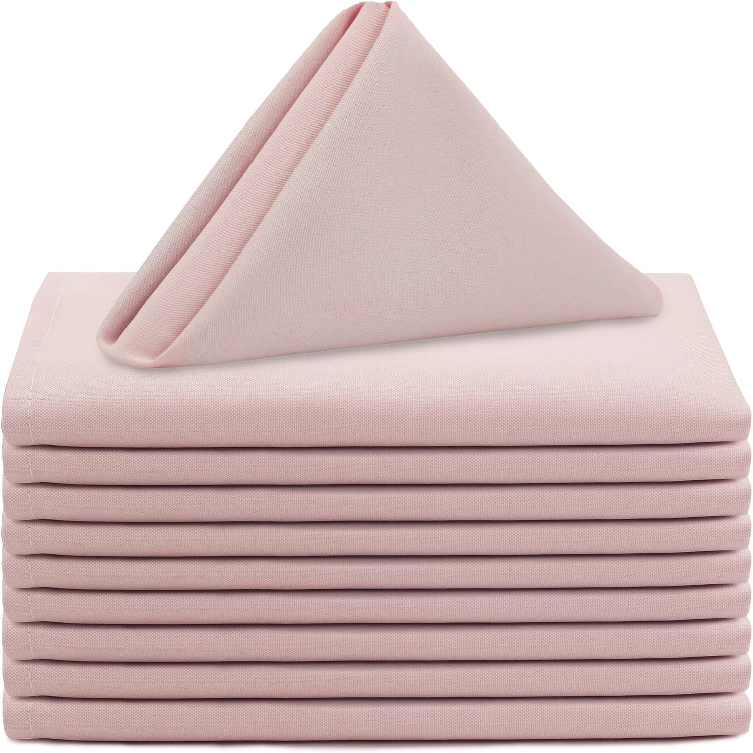 Your Chair Covers – 10 Pack 20 Inch Blush Cloth Polyester Napkins – Washable