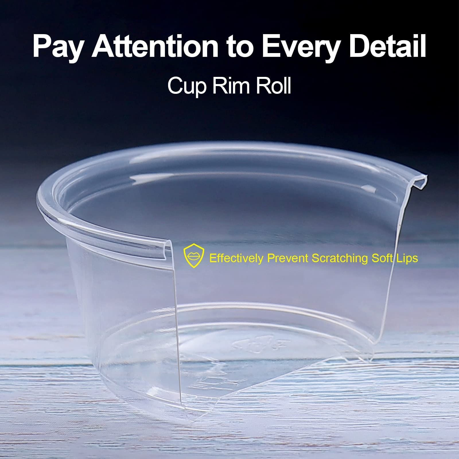 TashiBox Disposable Mini Cups, Portion Cups (No Lids), 200 Count (1 oz)