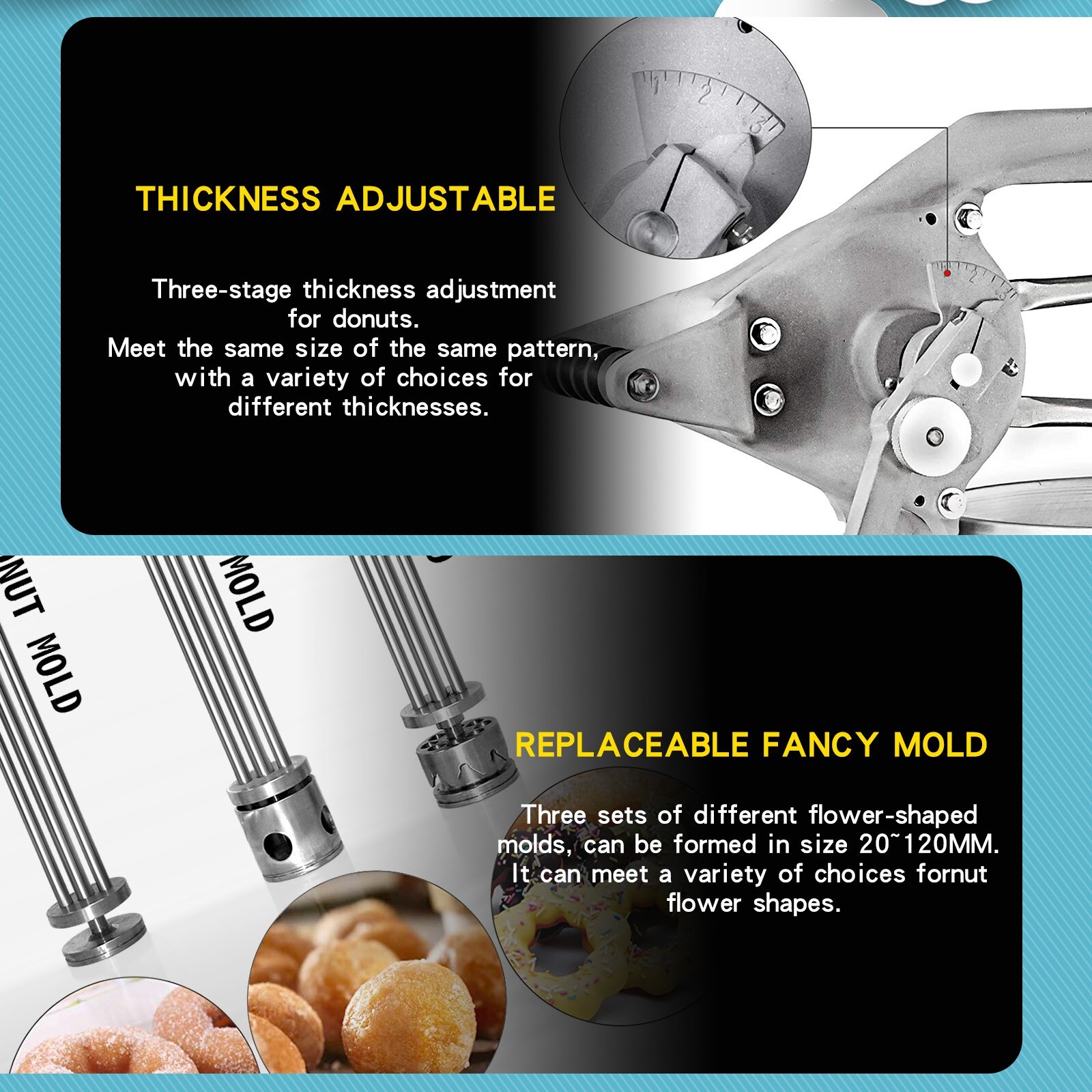 Kolice Commercial Doughnut Maker, Frying Donut Machine Dripping by Hand