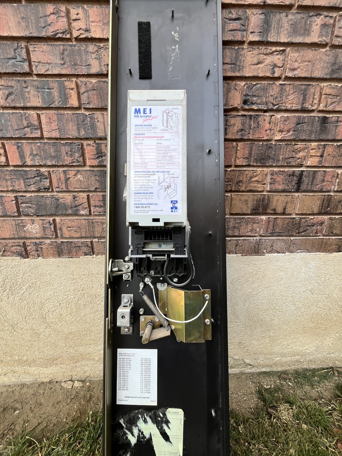 Crane National Vendors 430 Black Door With Lock And Key, Dollar Acceptor 🔥 MEC