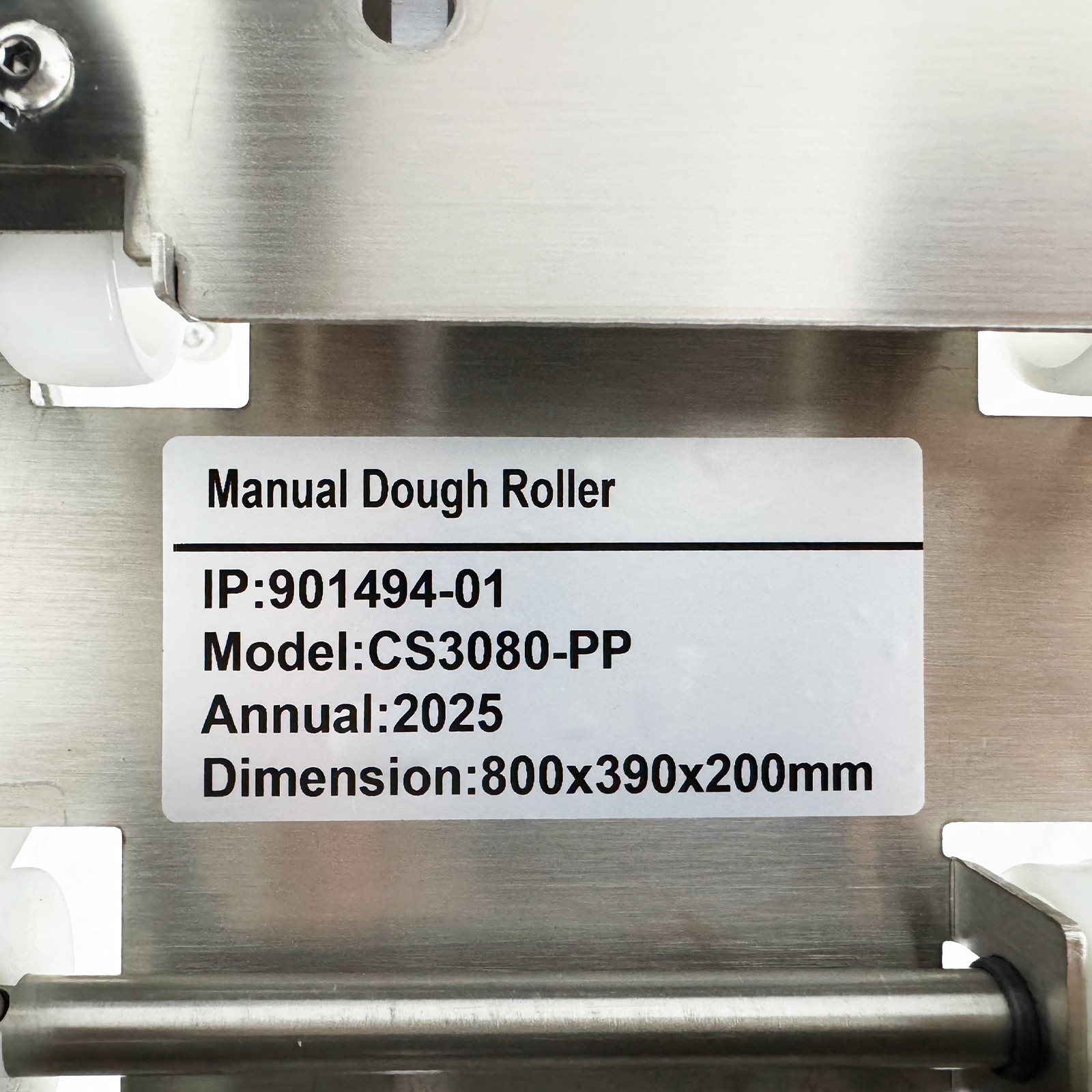 Manual Stainless Steel Pastry Machine Dough Sheeter Bakery Food-grade PP Belt
