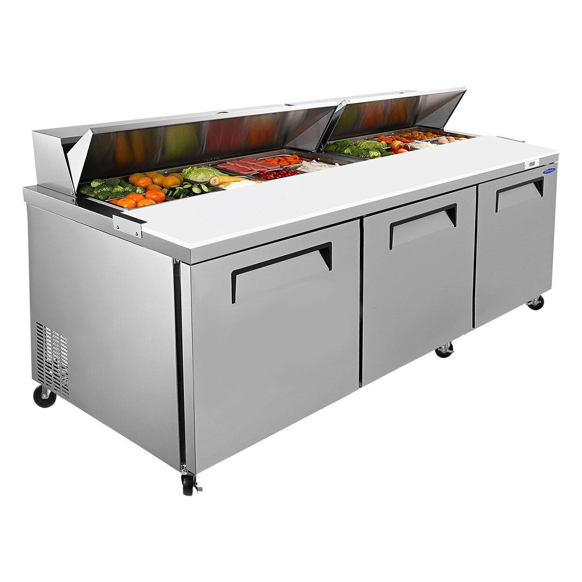 72″ 3 Doors Commercial Refrigerators Sandwich & Salad Prep Table 22Cu.Ft 33~40℉