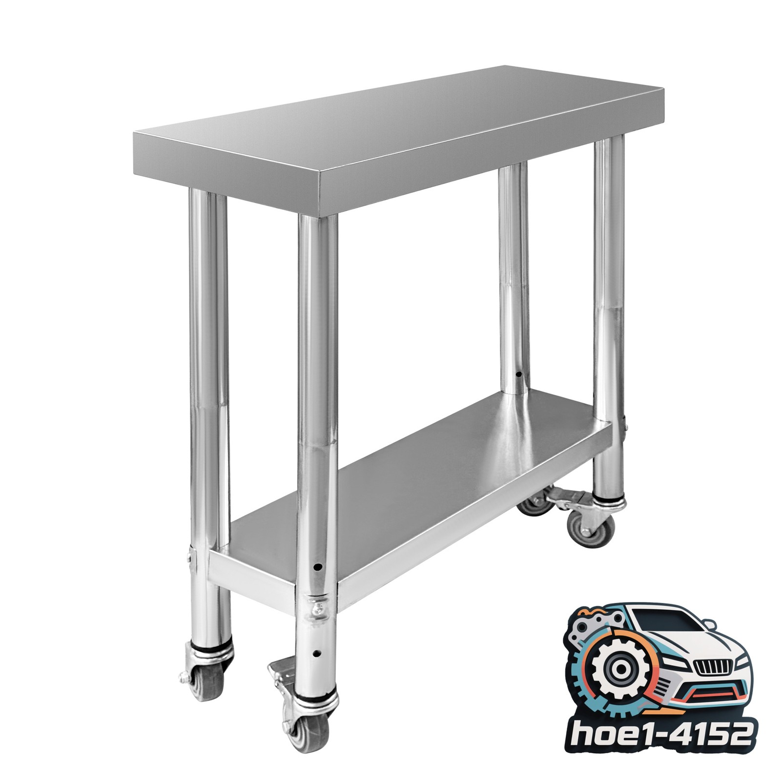 30 x 12 x 34 Inch,700 LBS Load Capacity Stainless Steel Work Table with 4 Wheels