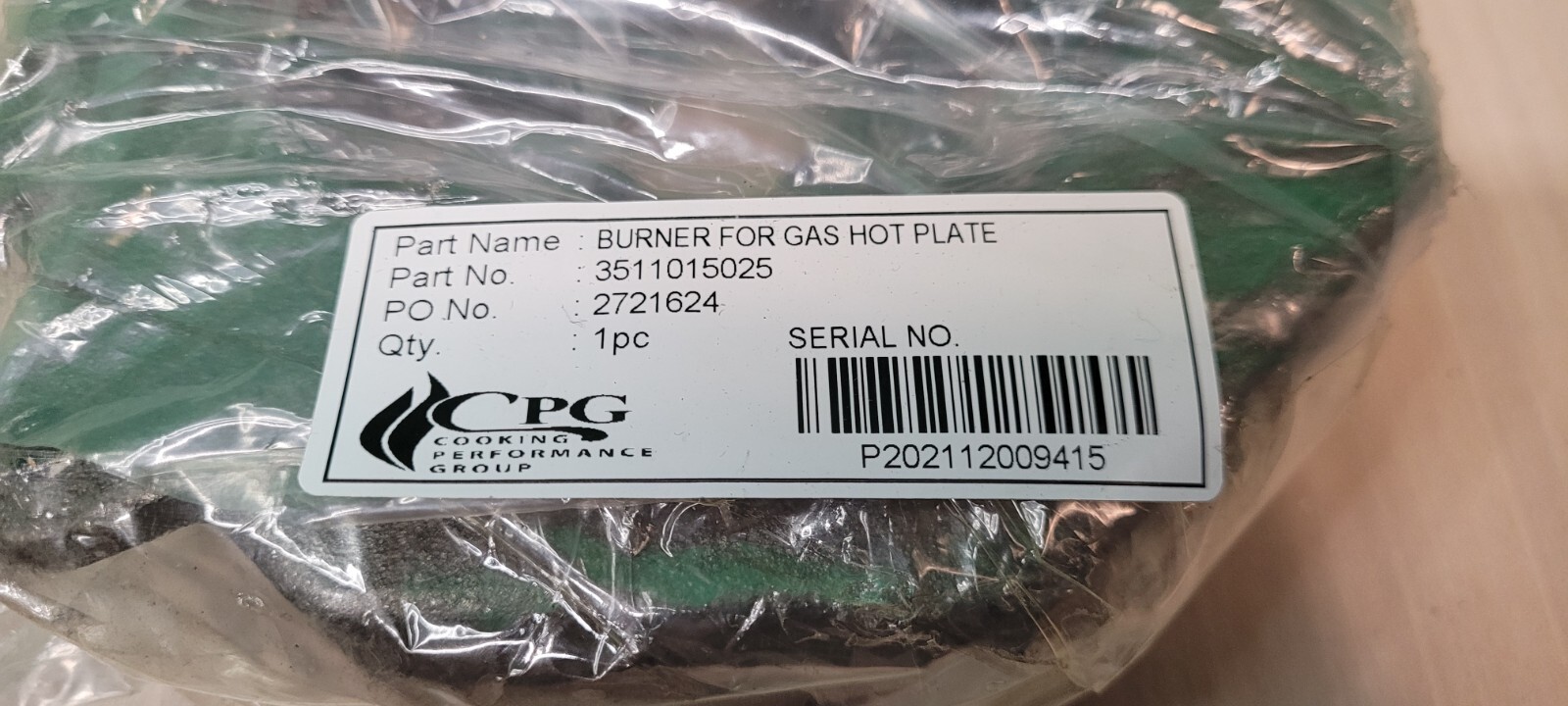CPG 3511015025 Burner for HP212, HP424 and HP636 Countertop Ranges/Hot Plates