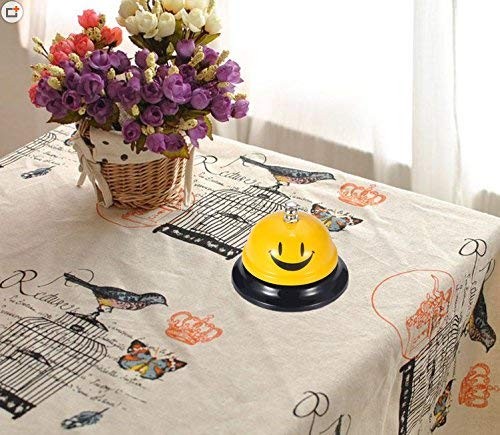 EMDMAK Call Bell, Service Bell for The Porter Kitchen 1 Pack, Yellow Smily