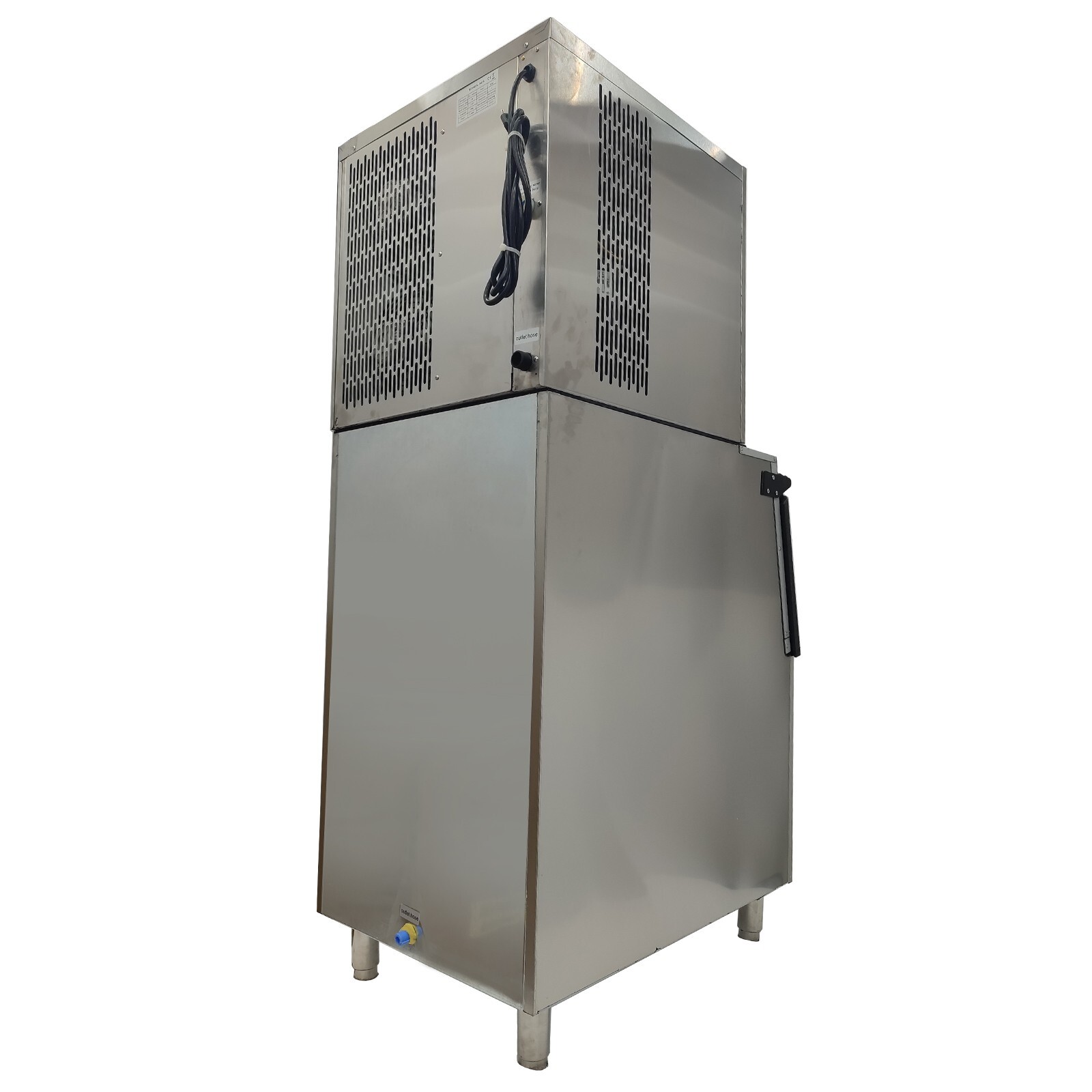 250KG/24H 110V Ice Maker Commercial Air Cooling Ice Cube Machine 100KG Storage