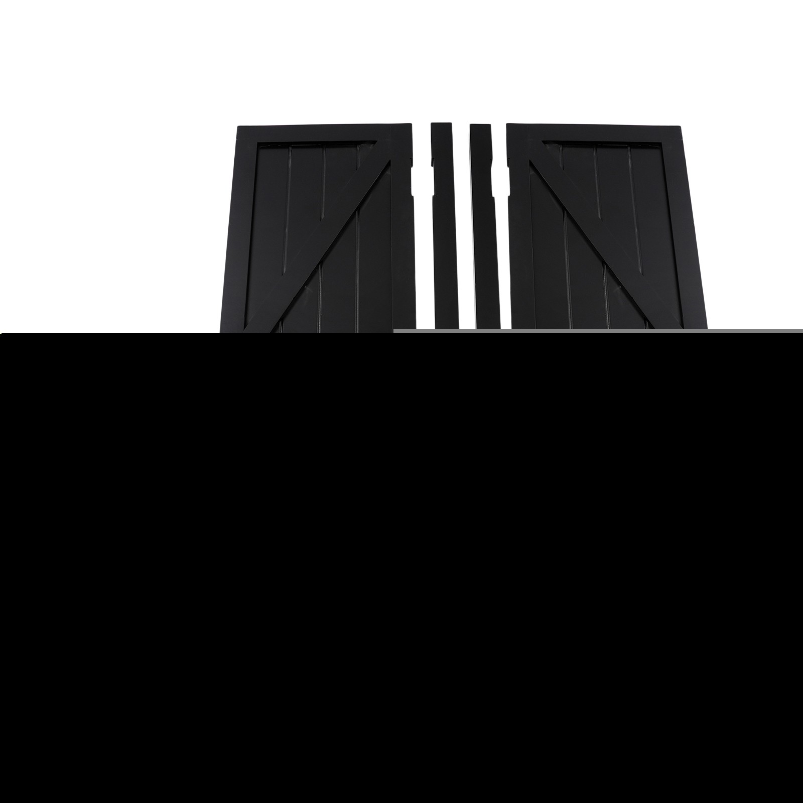 Wooden Partition Door 1*Pair Half-waist Partition Doors with Hinges for Entrance