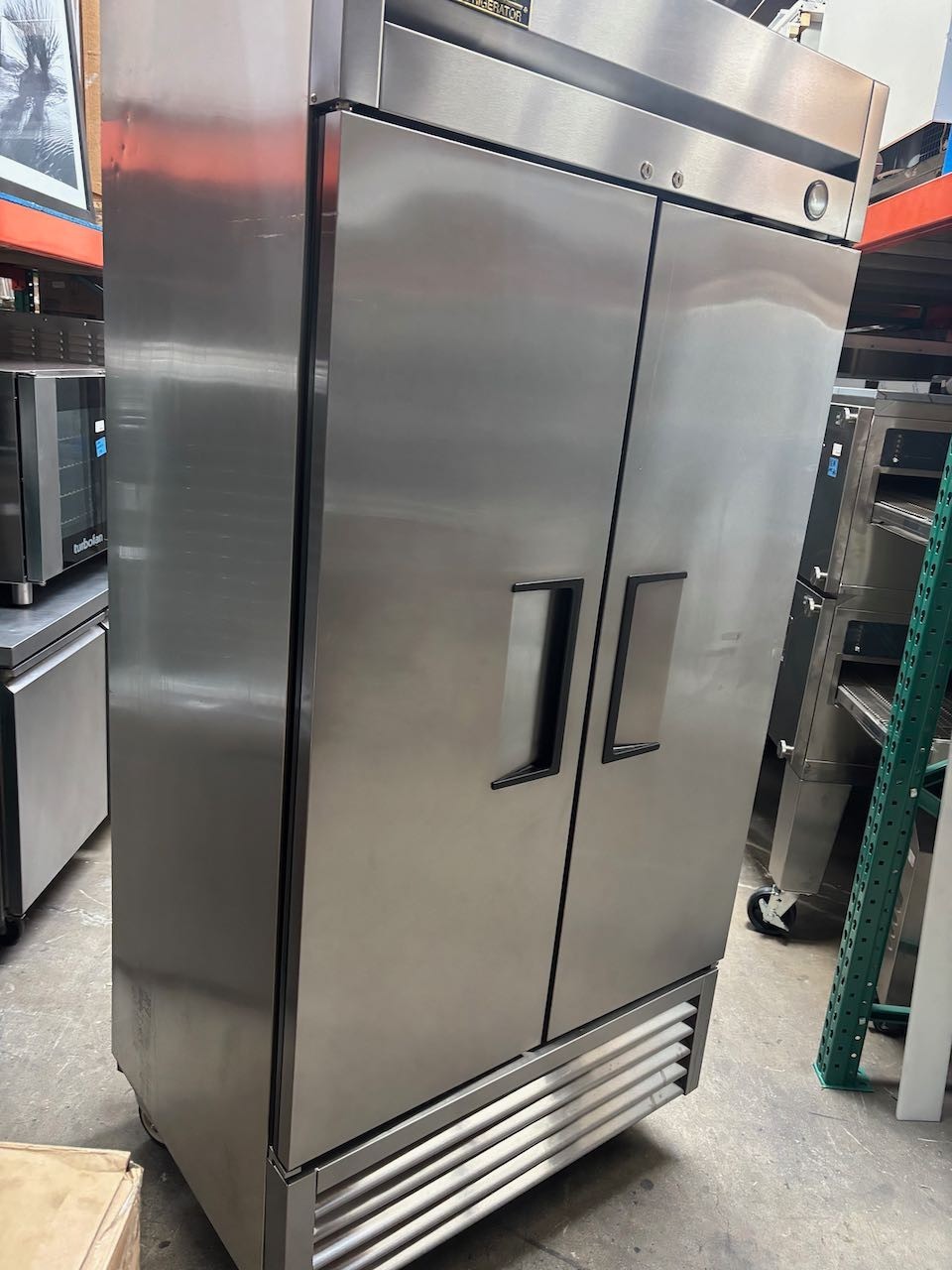 2 Door Narrow Refrigerator True T-35 NSF Cooler Stainless Upright Reach In #4861