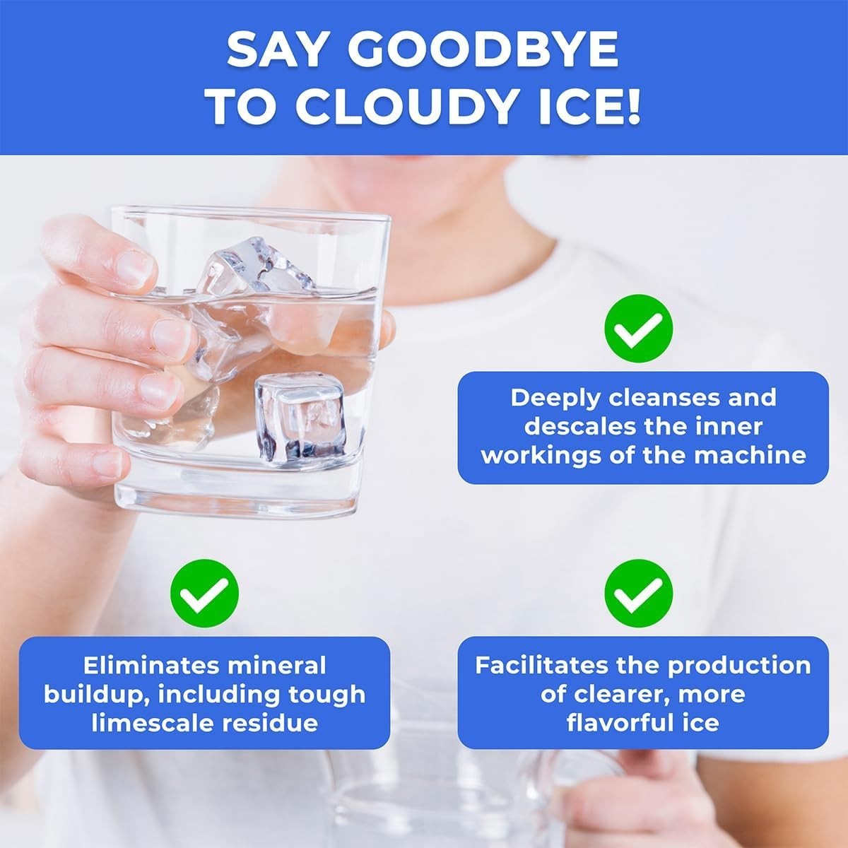 Universal Ice Maker Cleaner & Descaler 16 fl Oz – Ensure Refreshingly Clear Ice