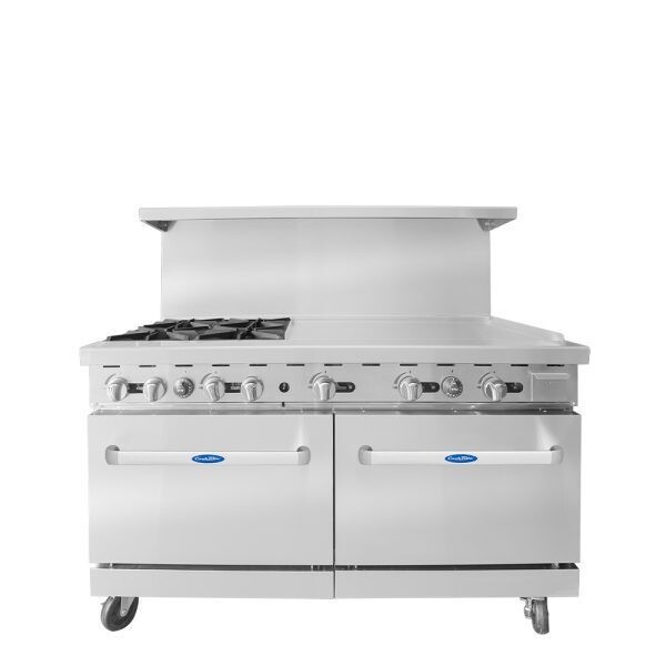 Atosa AGR-4B36GR-NG 60″ Range 4 BURNERS 36″GRIDDLE & 2 OVENS NAT GAS