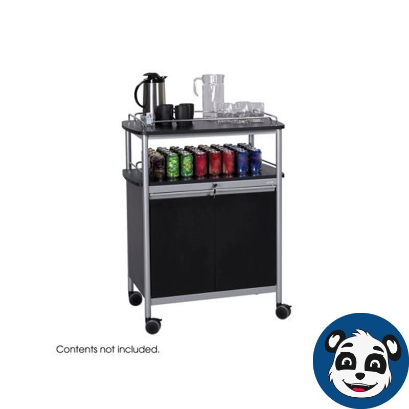 SAFCO 8964BL, Mobile Beverage Cart Hospitality Cart Black – «NEW»