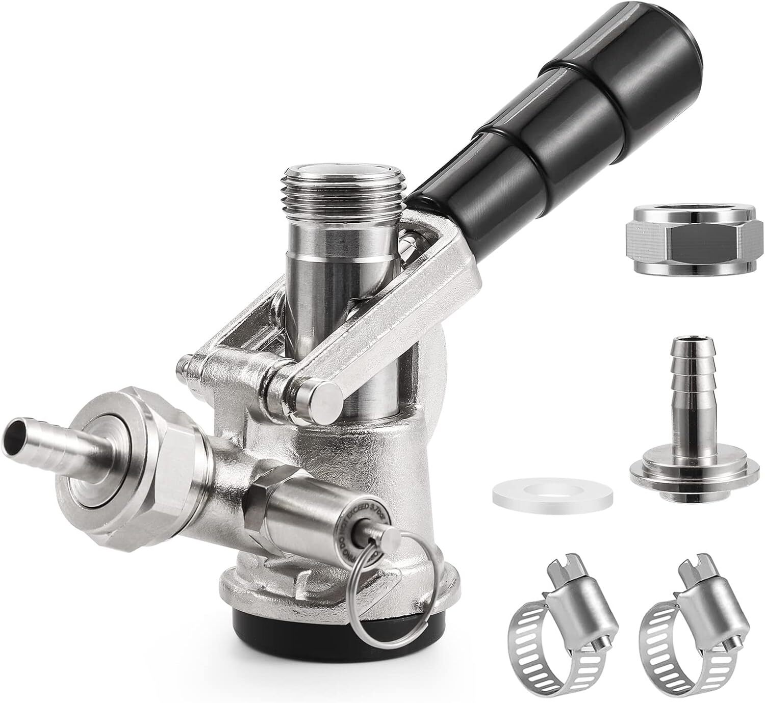 D System Keg Coupler With Pressure Relief Valve For Beer And Carbonation
