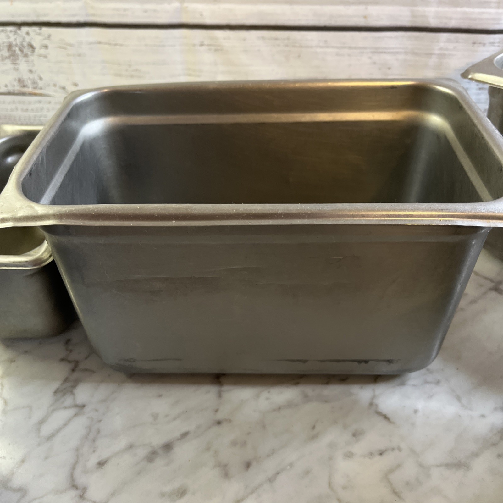 NSF Commercial Metal Pan Lot Stainless Steel 5 Piece 4 8/46 Food Service