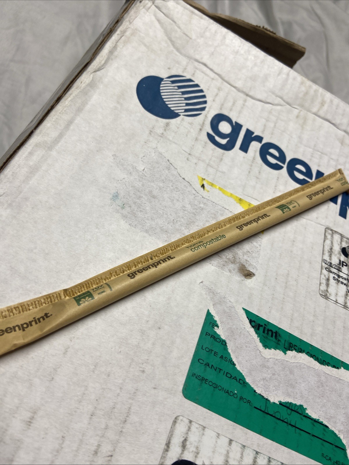 jpha21w greenprint compostable agave jumbo straw 1200 pieces