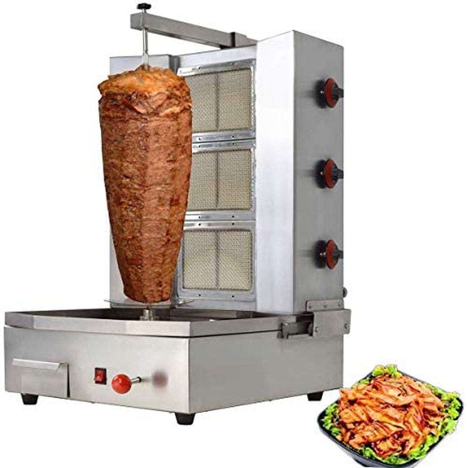 3 Burners Shawarma Machine Commercial Chicken Shawarma Machine Gyro Grill Rot…