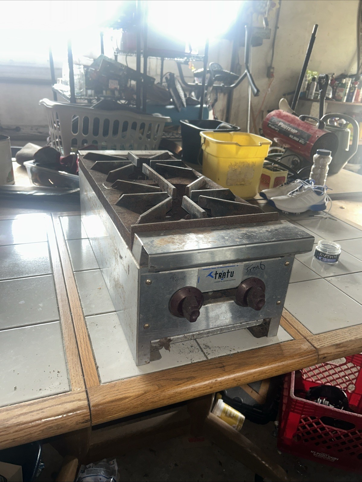 12″ Open 2 Burner Hot Plate Cook Top Gas Stratus SHP-12-2 #7146 Commercial