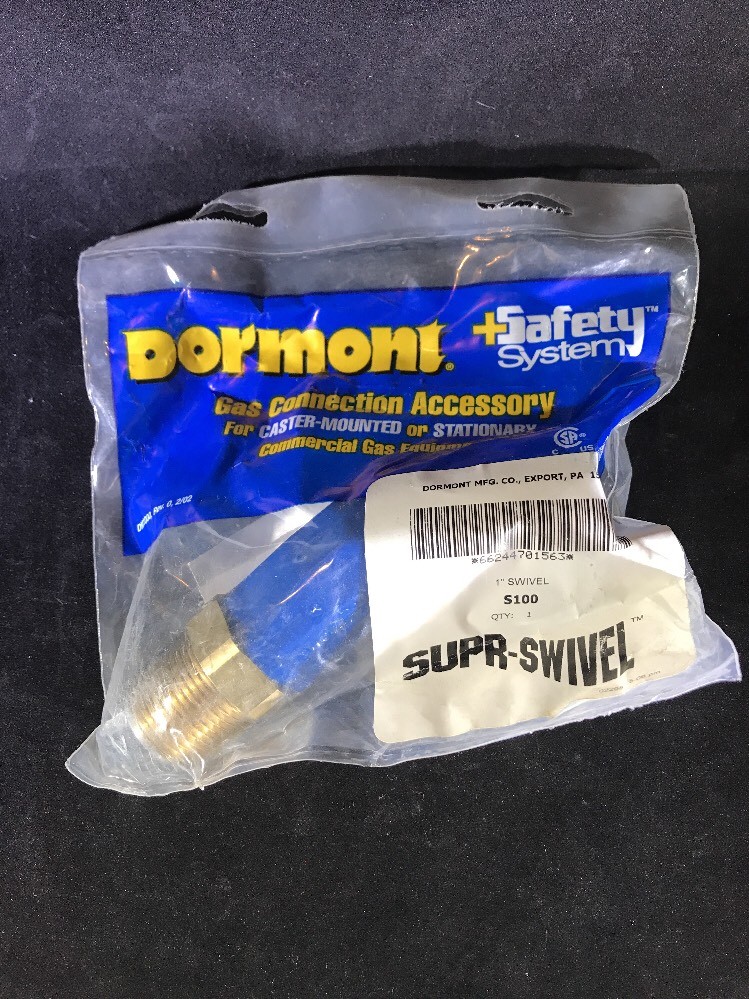 DORMONT Supr-Swivel 1″ NPT Fitting S100 Commercial Gas Equipment Connection NEW