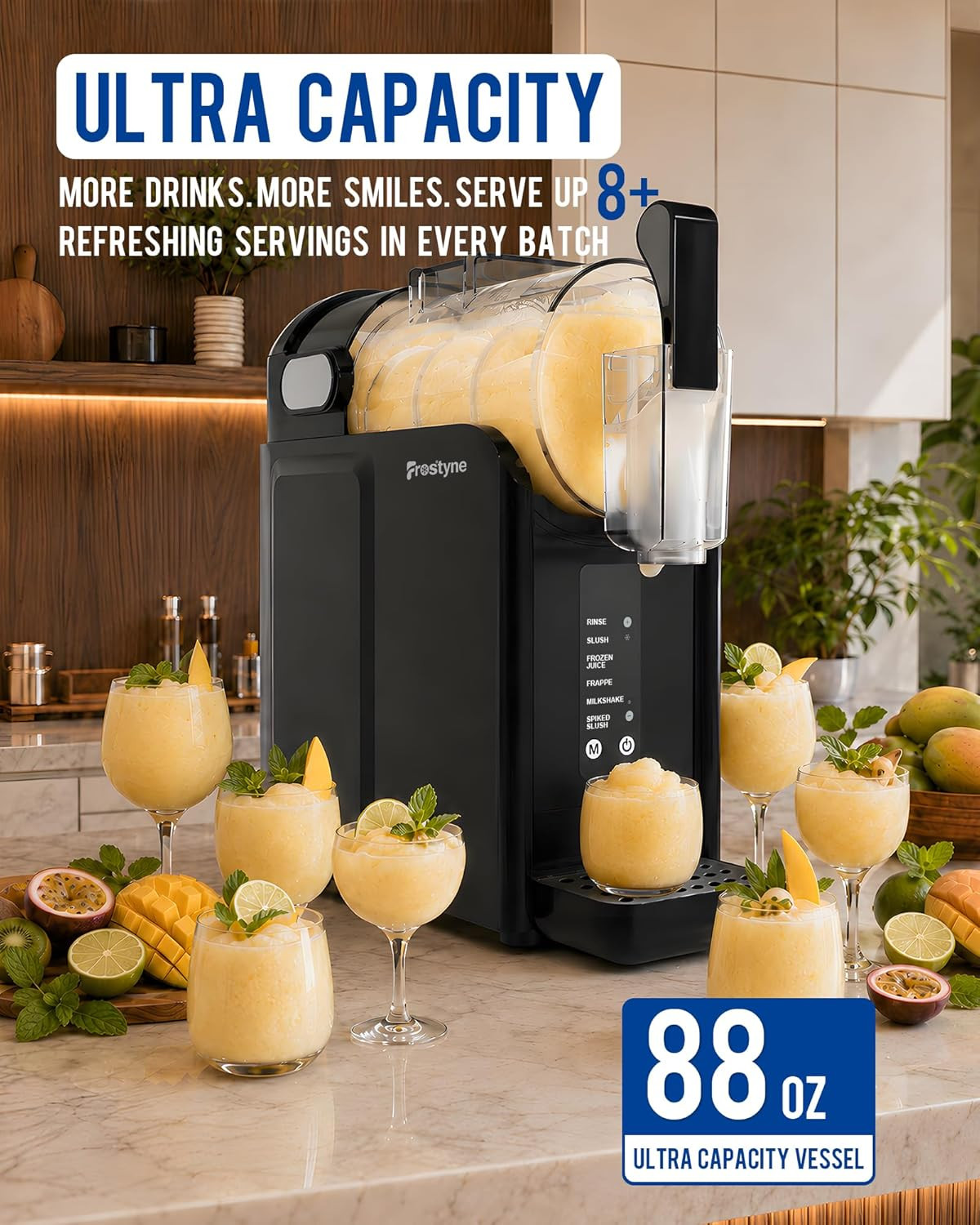 88oz Slushie Machine for Home with No Ice Needed, 5 Preset Programs, Self-Cleani