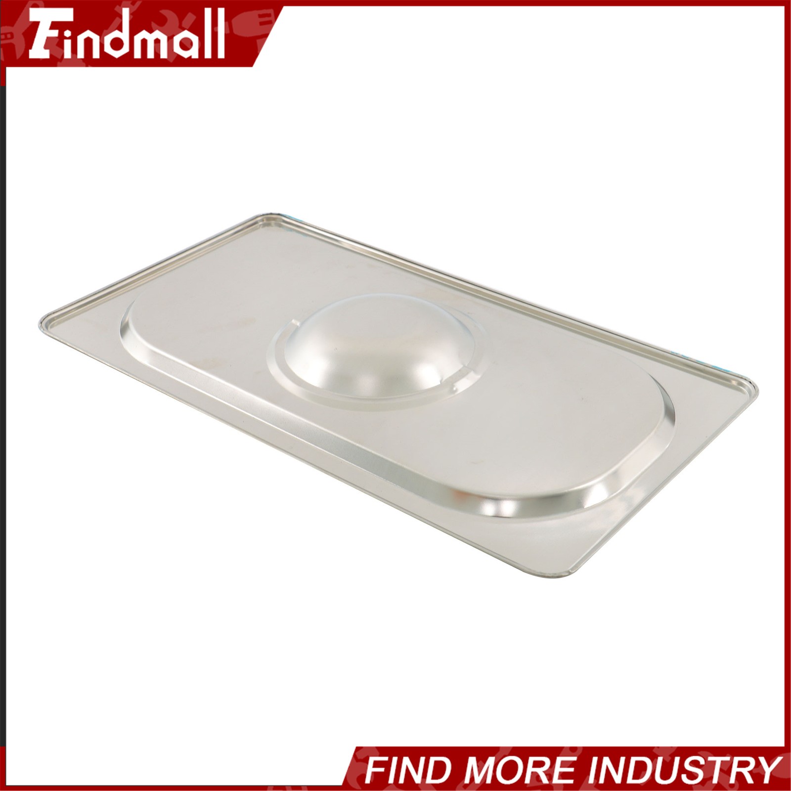 Findmall 2 pcs 1/3 Size Hotel Pan Lid 3.6 Inch Deep Stainless Steel Steam Table
