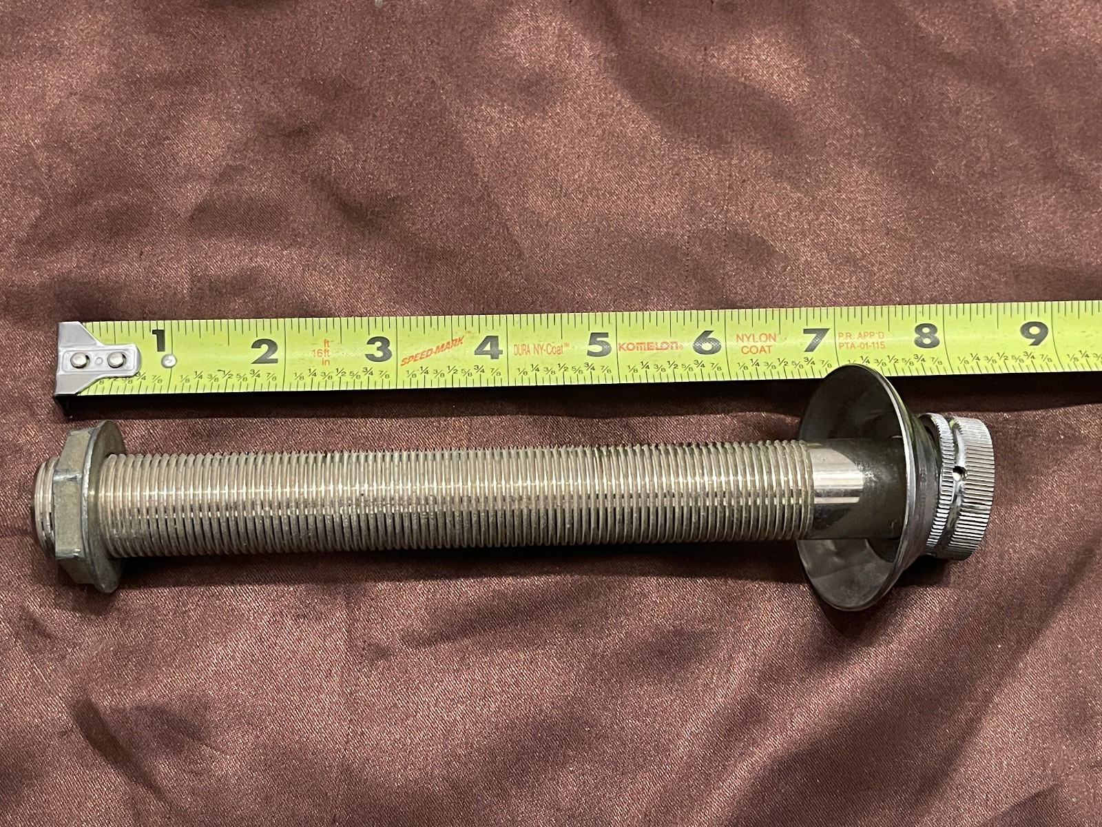 8 inch Faucet Shank, ¼ inch Bore, with Stainless Steel Flange for Draft Beer