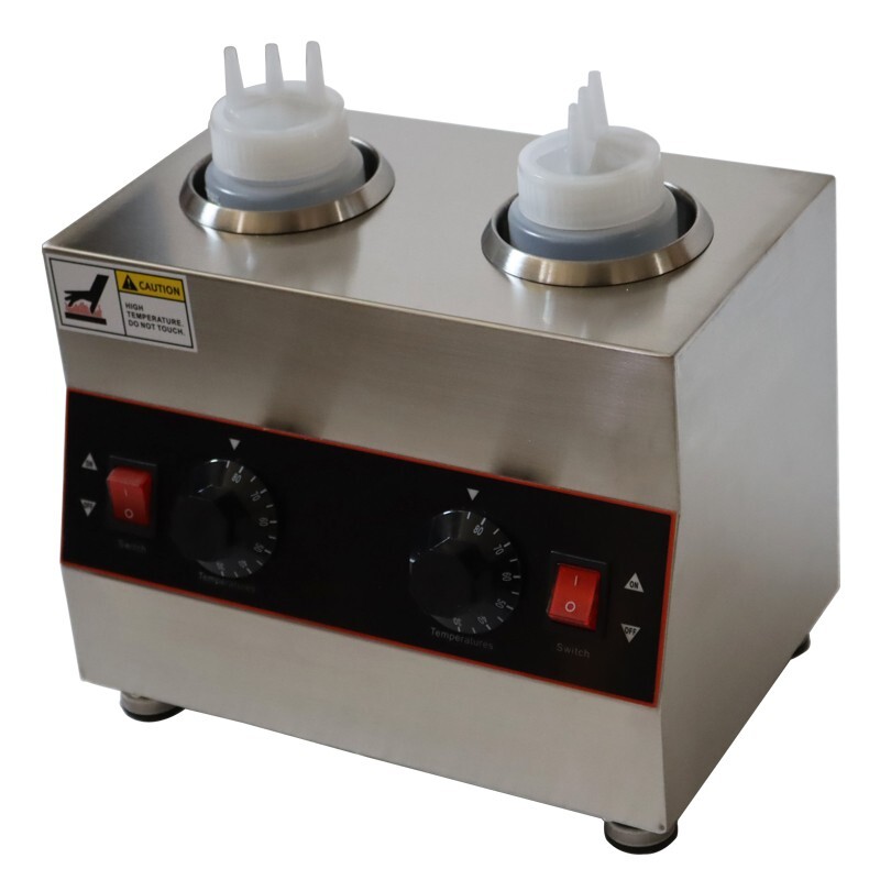 Electric Food Sauce Warmer Heater Commercial Sauce Warmer Dispenser with 650ml B
