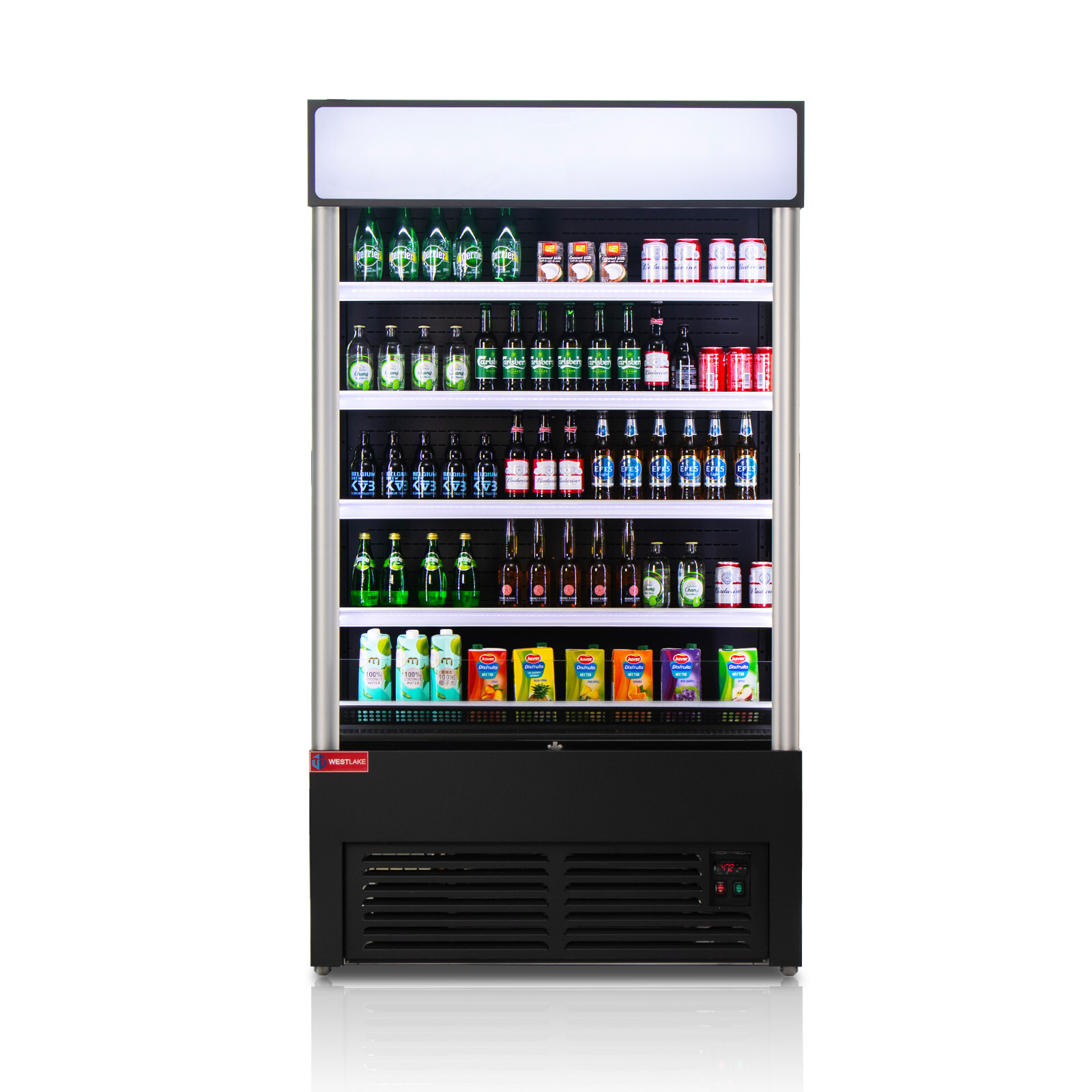 Open Air Merchandiser, 46″W 33″ D Black Refrigerated Air Curtain Merchandiser
