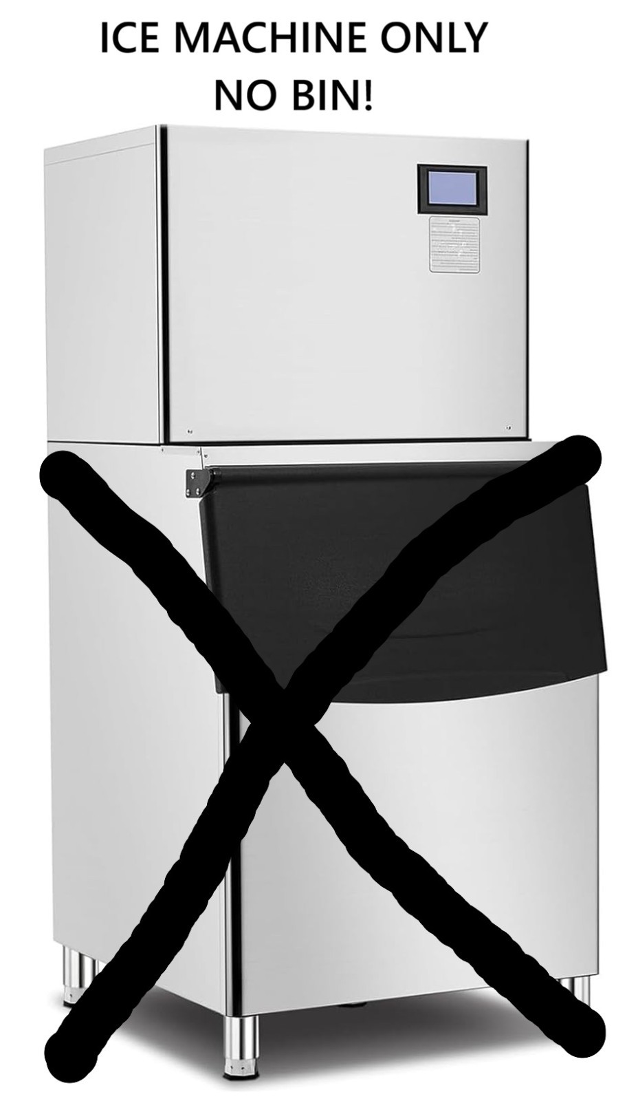 550Lbs/24H Commercial Nugget Ice Maker Countertop Machine Cube FOR PARTS NO BIN!